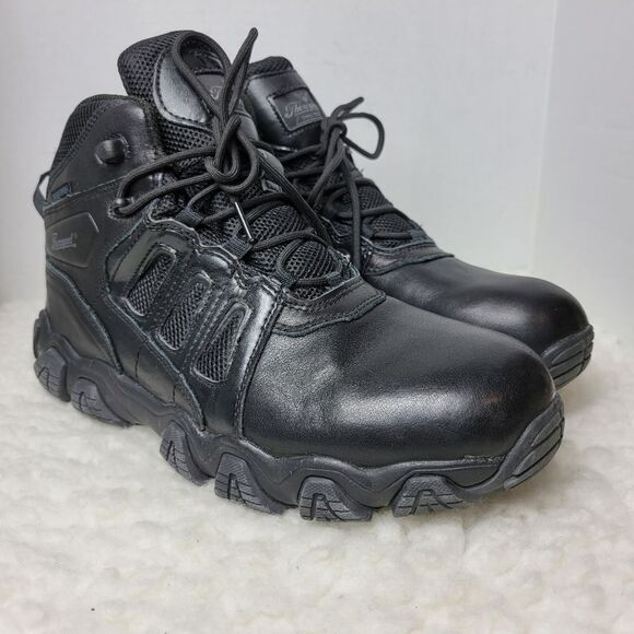 Thorogood Tactical Boots Men's Size 12 Black Ankle Guard Zipper Side Shoes